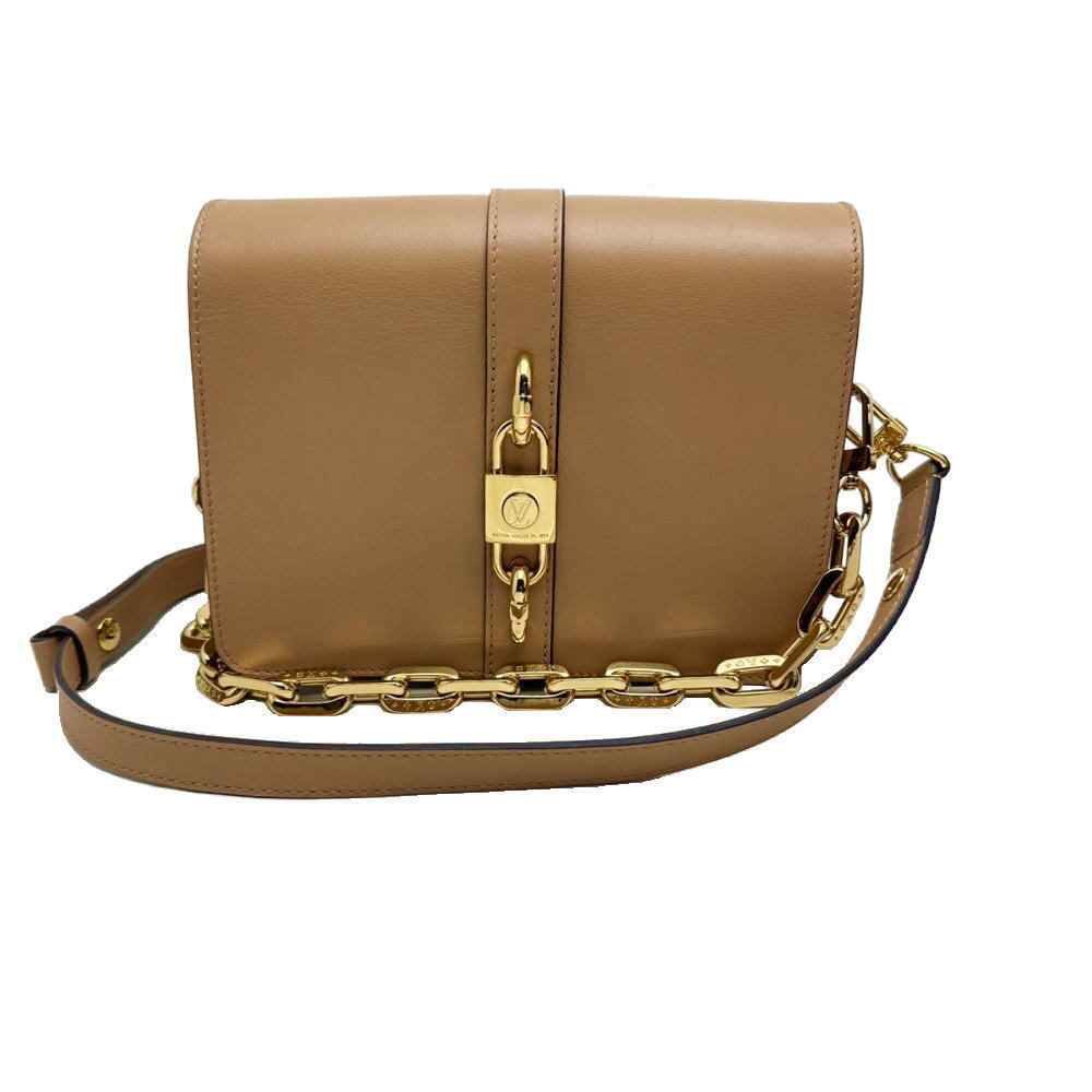 Louis Vuitton Shoulder Bag Rendezvous Calf Leather Camel